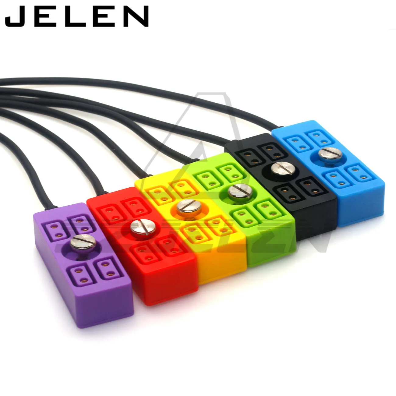 Red blue green black yellow purple DTAP to 4Dtap Camera power three way splitter DTAP