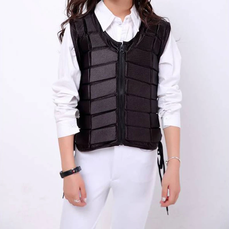 Horse Riding Vest Black Zipper Equestrian Vest for Adult Children Horse Riding Training Waistcoat EVA Equestrian Protective Pad - Image 6