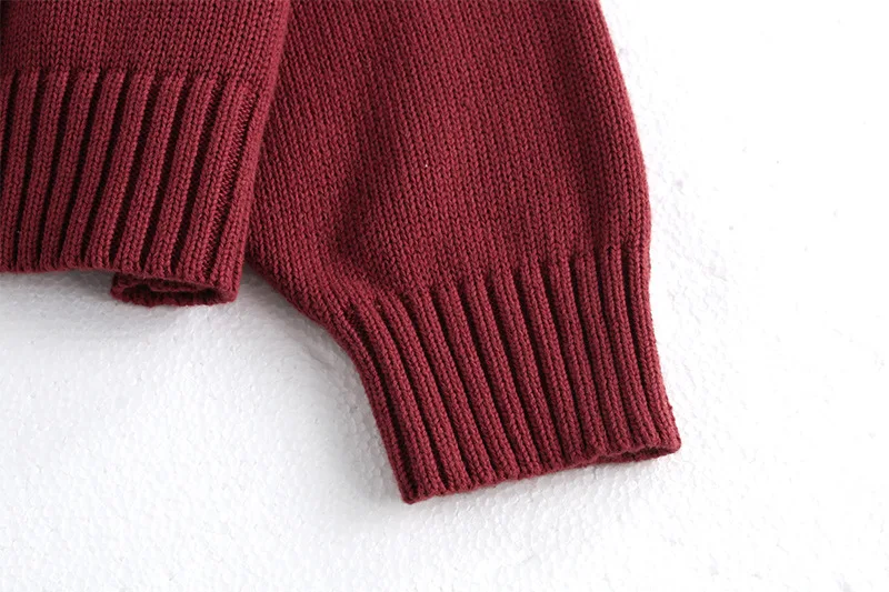 2023 Neujahr gestrickter Kinderpullover 2–7 Jahre, langärmelig, rote Pulloverjacke für Mädchen, koreanischer Stil, Strickjacke für Kinder – Detail 10