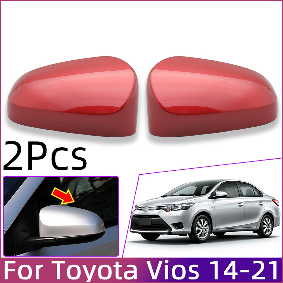 

2Pcs Rearview Mirror Cover Cap Lid Shell Housing Wing Side Mirror For Toyota Yaris Vios 2014 2015 2016 2017 2018 2019 2020 2021