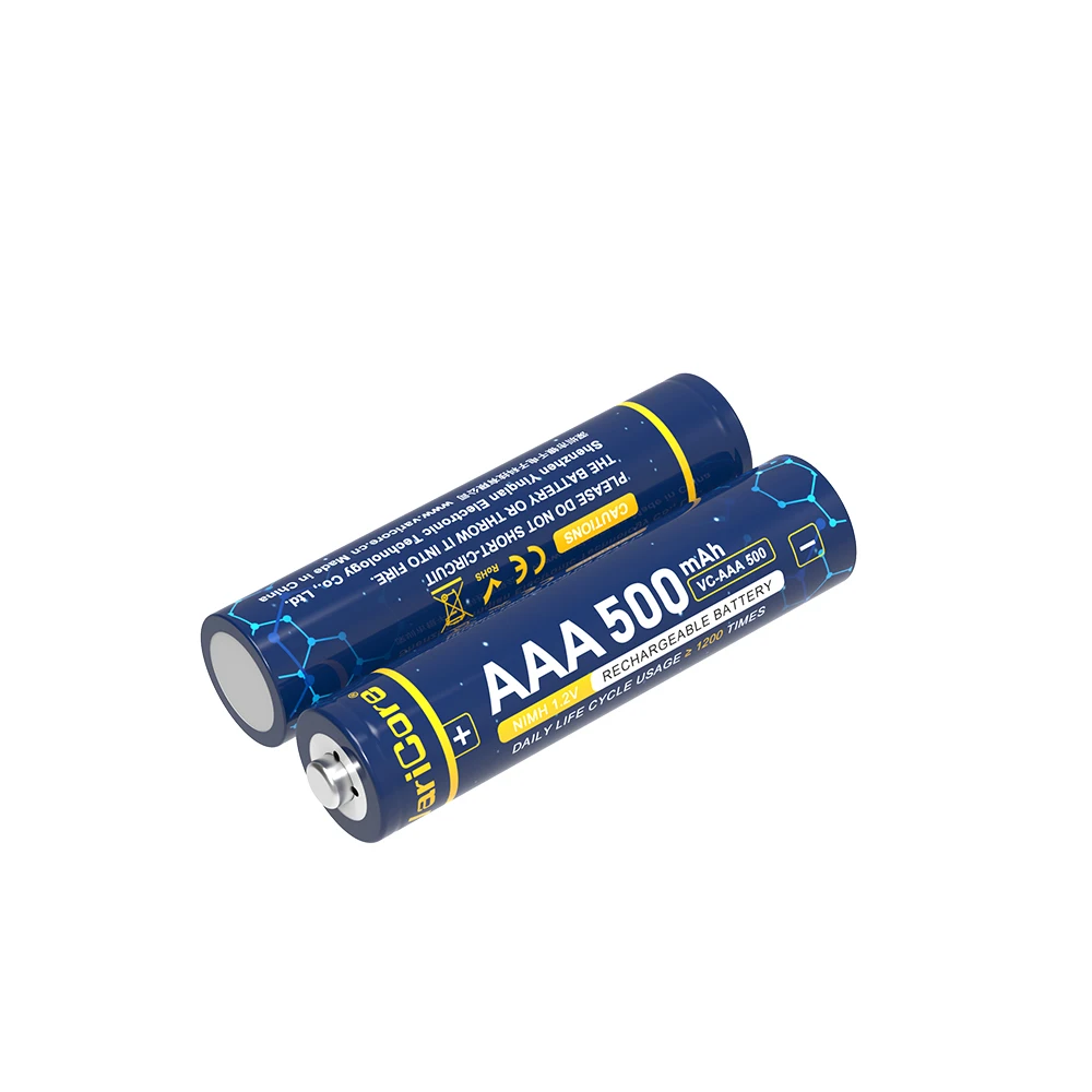 VariCore Original AAA 500mAh NiMH Battery 1.2V Rechargeable Battery for Flashlight, Toys,remote control rechargeable nickel metal hydride batteries