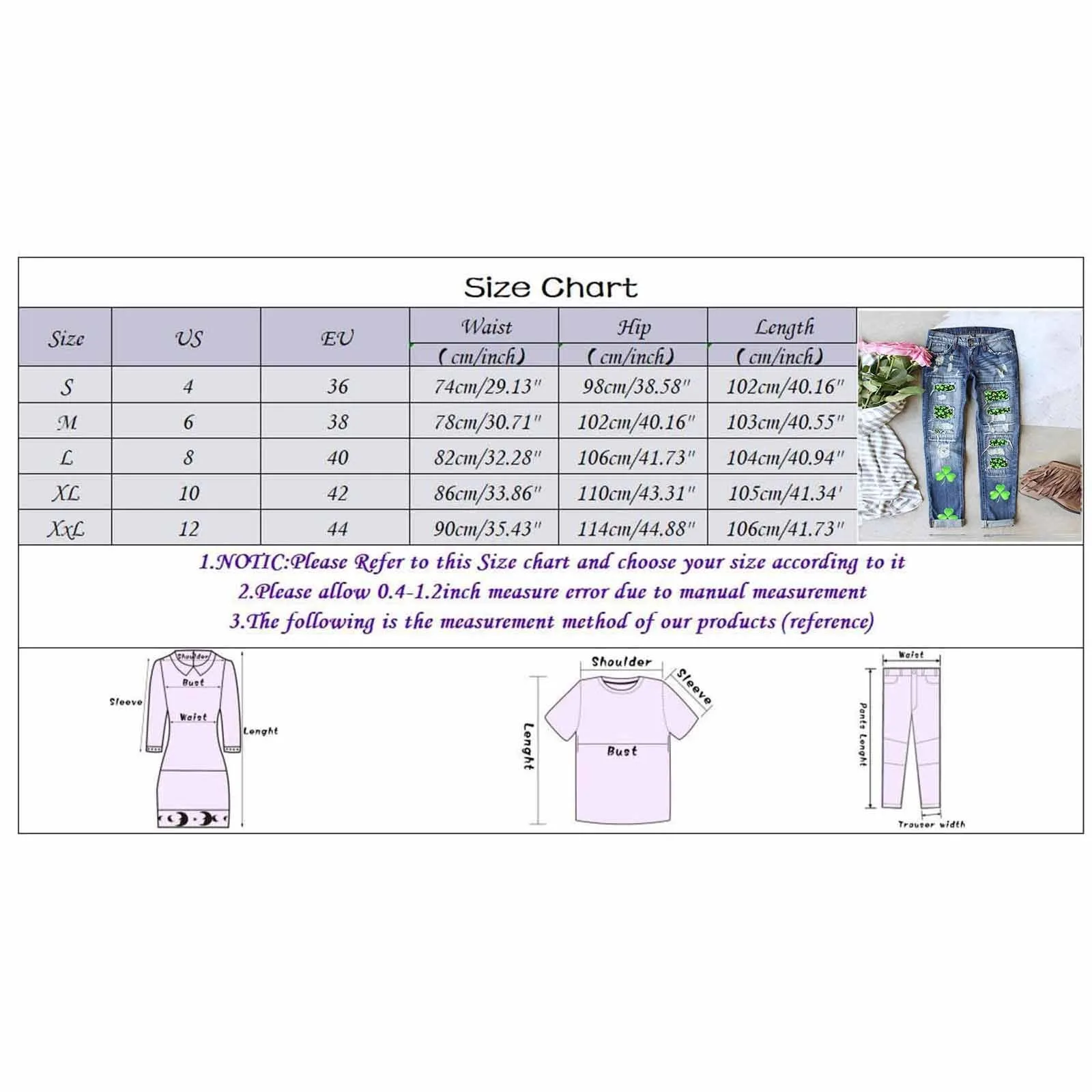 여성용 찢어진 청바지 패션 하이 웨이스트 성 패트릭의 바지, 주머니가 있는 캐주얼 스타일 하의, 십대 데님 바지, 여성 의류