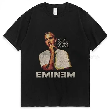 2024 Rapper Eminem T Shirt Donna Uomo Moda T-shirt Hip Hop Top Tees Loose Rock Camisetas Boy Tees Estate Nuovo Unisex 82922 1