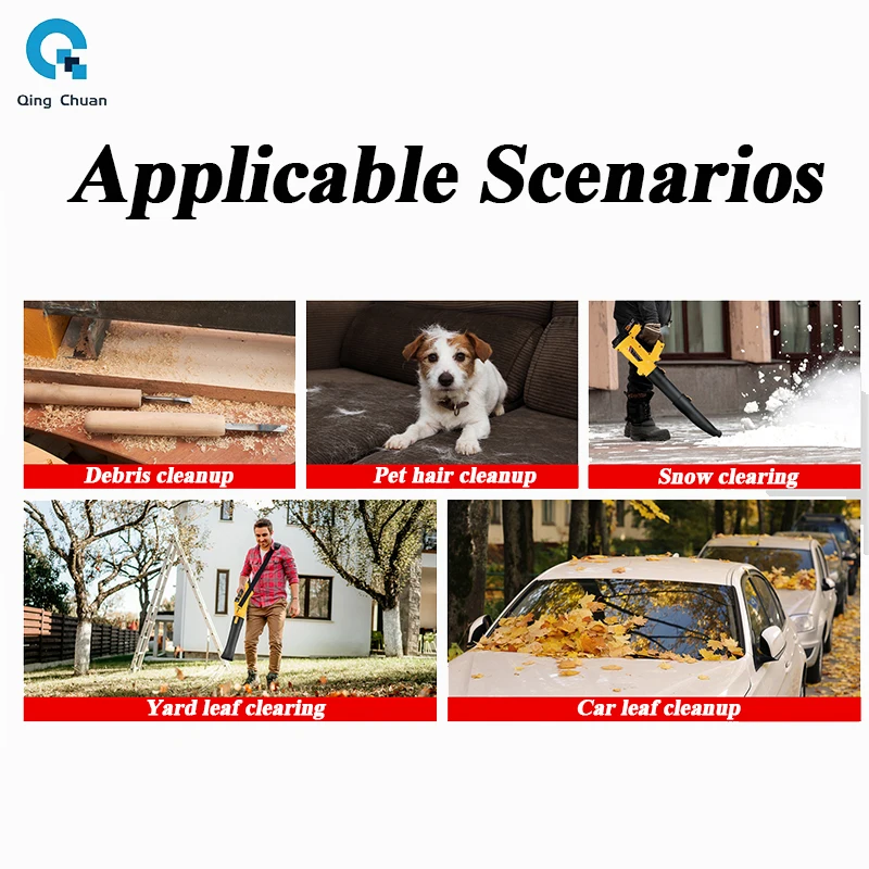 Leaf Blowers Lithium Hair Dryer Industrial High-power Blowers Cordless Snow Blower Charging Leaf Blower 6