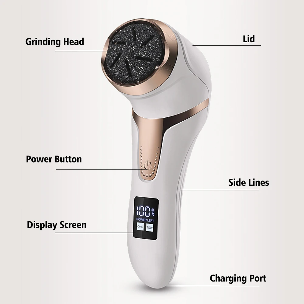 Electric Foot File Dead Skin Feet Callus Remover Foot File Pedicure Tool Foot Grinder Foot Care Callus Exfoliating Vacuum 5