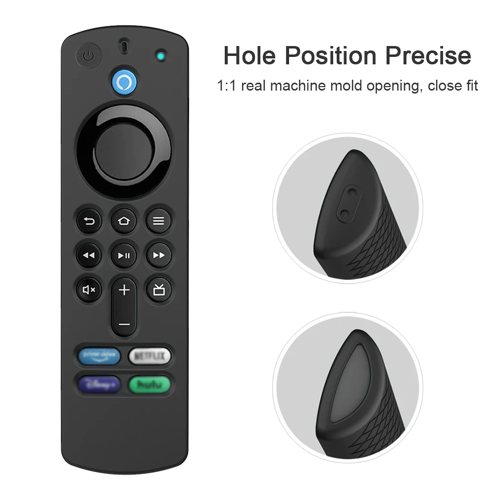 Silicone Remote Control Cover for fire TV Stick 4K Controller Anti-drop Dustproof Tv Remote Case Shell with Lanyard 2