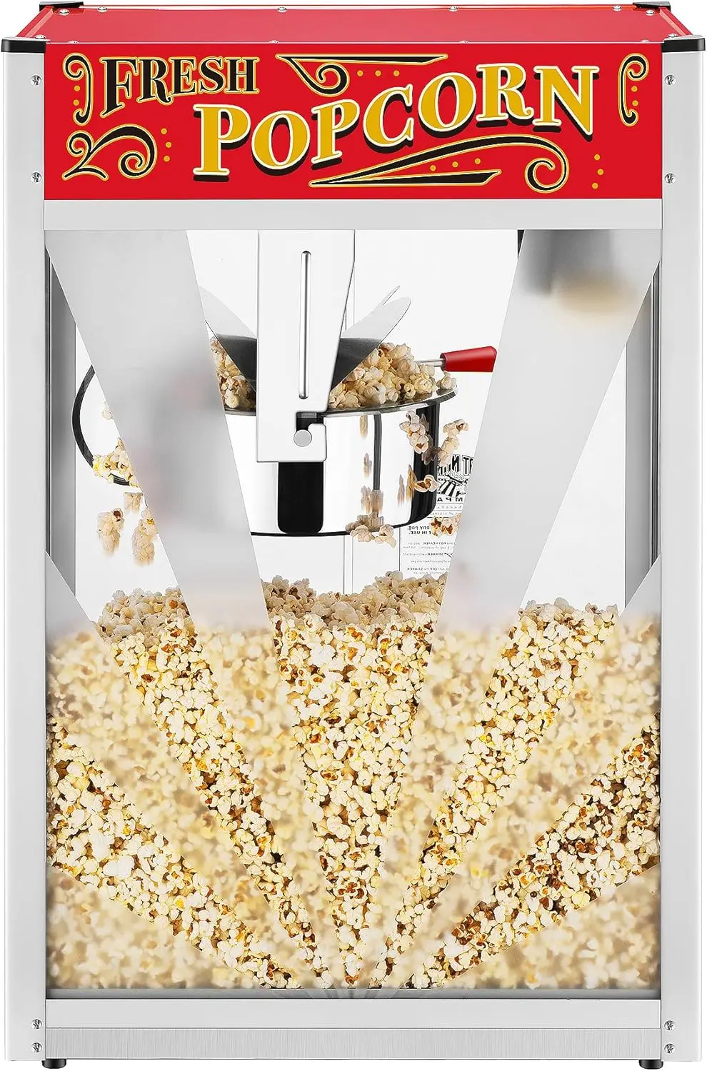 Northern Popcorn Midway Marvel Popcorn Machine 7 Gallon Popper-16oz Kettle, Old Maids Drawer, Warming Tray, 6