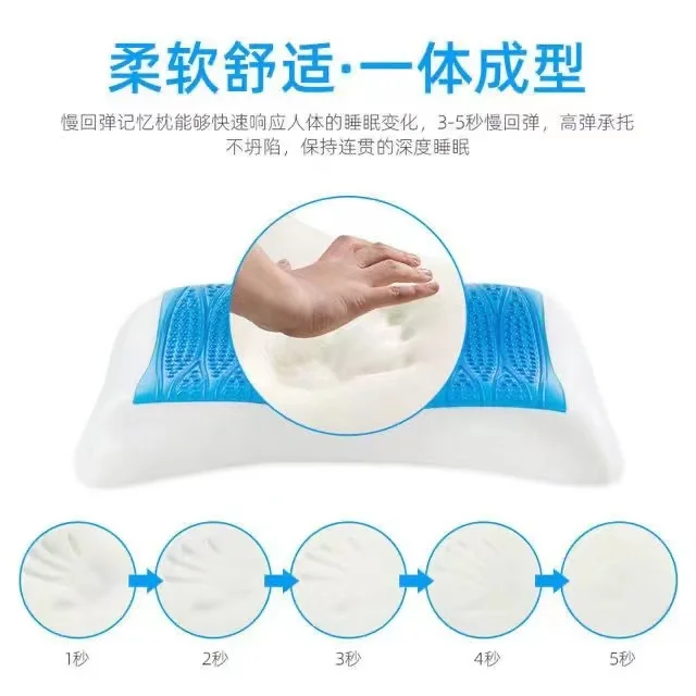 Water Pillow Summer Cool Pillow Adult Ice Pillow Student Gel Pillow Core Neck Protection Cervical Pillow Slow Rebound Memory