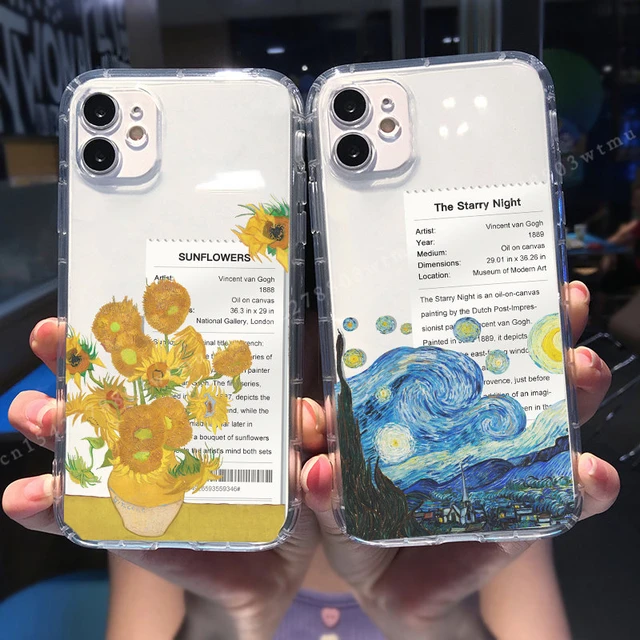 Case For Coque iphone 11 12 13 14 15 Pro Max Mini X XR XS 7 8 Plus SE2  Phone Cases Art Van Gogh Oil Painting Shockproof Covers