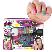 

Beauty DIY girls art game makeup hair dryer toys girls nail pen set