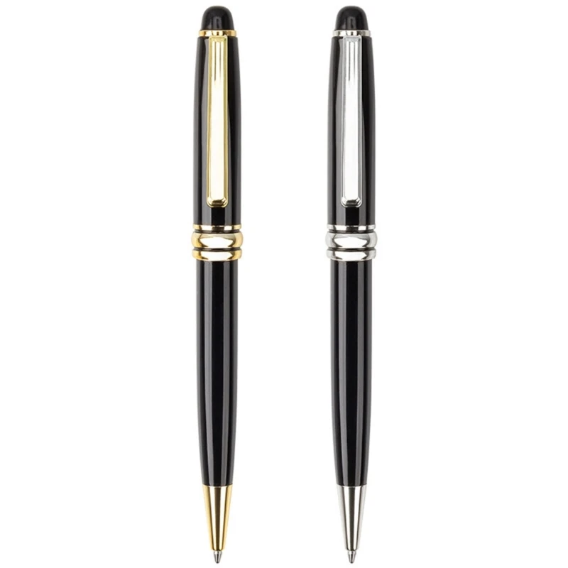 

6x Metal Ballpoint Pen Journaling Pen Black Pen Smooth Writing Pen Dropship