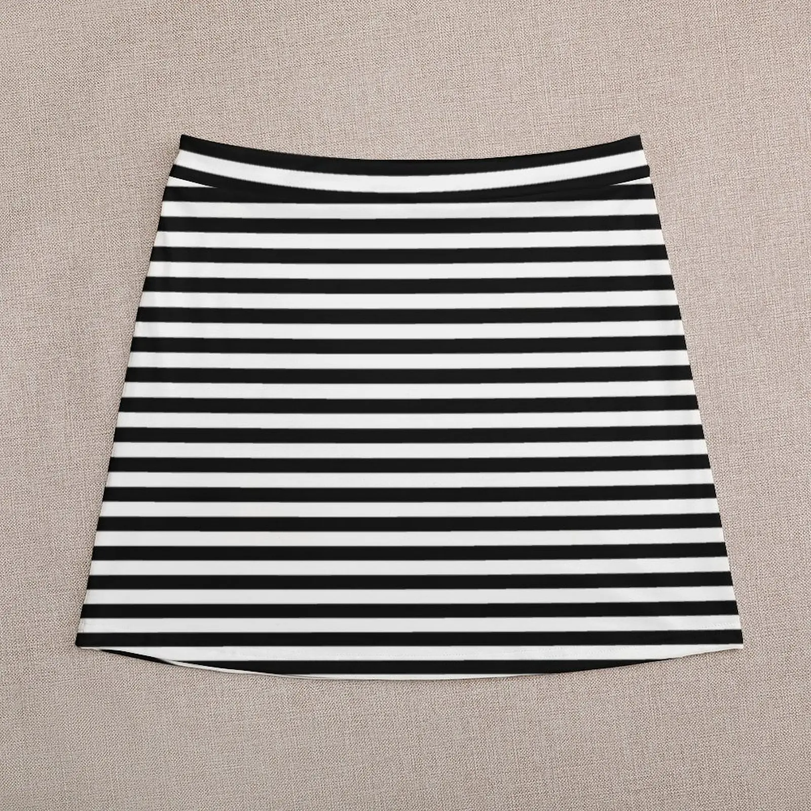 Black and White Simple Stripe Mini Skirt elegant social women's skirts Kawaii Women skirt fashion korean clothing