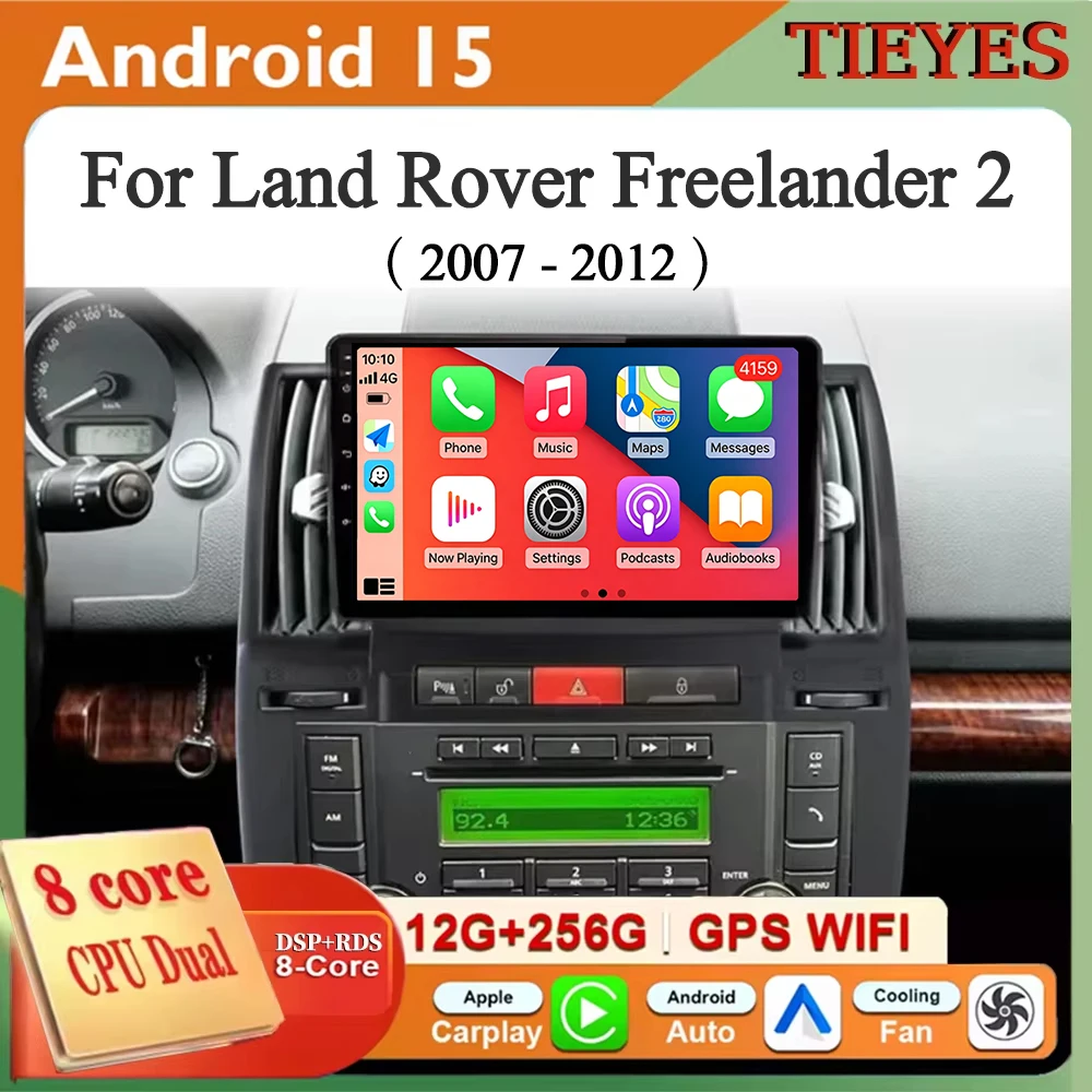 Para Land Rover Freelander 2 2007-2012 Android 15 Carplay Auto pantalla Radio reproductor Multimedia Autoradio estéreo 2din unidad principal 1
