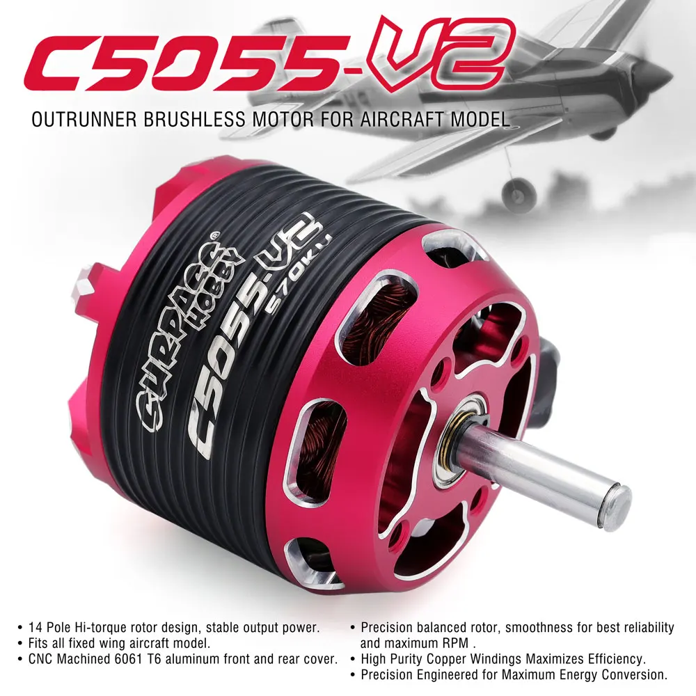 Moteur Brushless RC C5045/C5055/C5065 720KV-890KV pour Drone