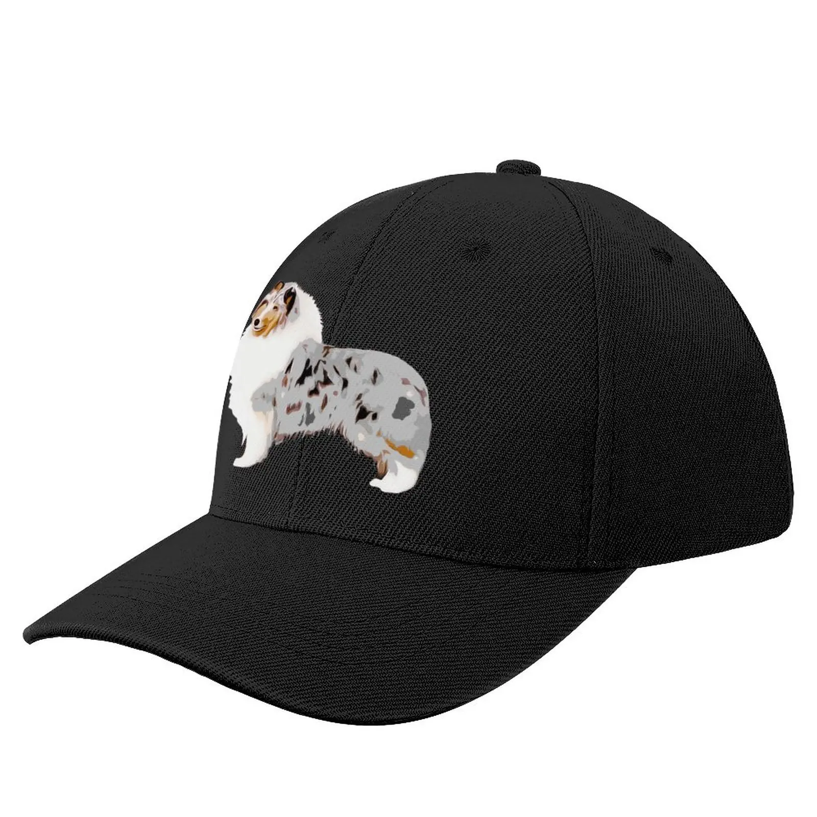 

Beautiful Blue Merle Rough Collie Silhouette Baseball Cap Brand Man Caps Big Size Hat Hat Women Men'S