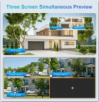 Caméra WiFi IPC360 Home 8K 16MP avec zoom optique 10X, quatre objectifs, trois écrans, surveillance, suivi automatique, extérieur 360° °   Caméra IP 6
