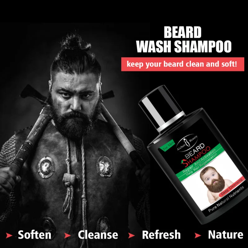 Beard Shampoo Deep Cleaning Soften Prevent Entanglement Beard Moisturizing Repair Nourish Mild Not Irritating Beard Care 100g