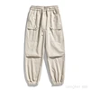 Spring  Autumn Season New Pants Trendy Casual Work Pocket Men's Sports Pants Drawstring Tie Leggings 140kg 9xl 2