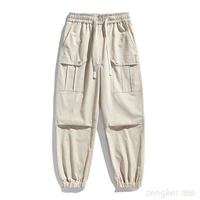 Spring  Autumn Season New Pants Trendy Casual Work Pocket Men's Sports Pants Drawstring Tie Leggings 140kg 9xl 2