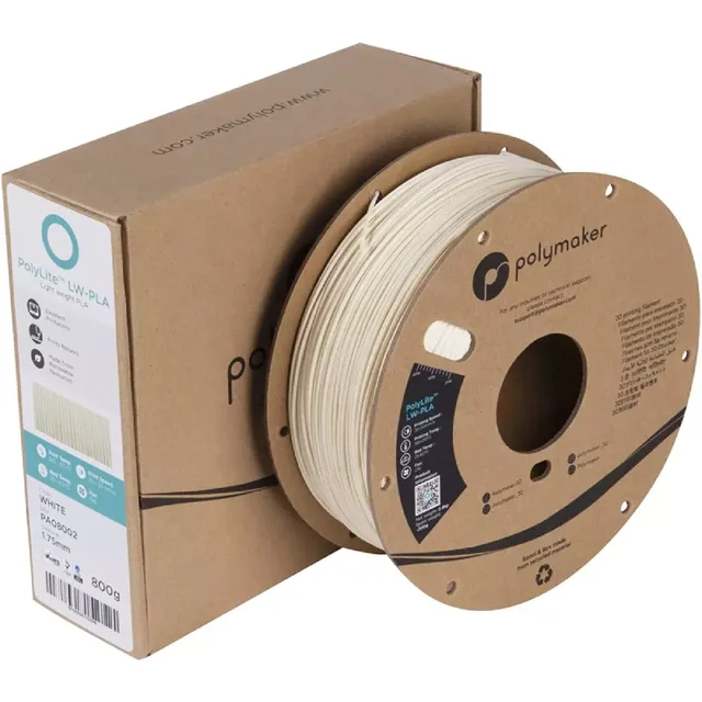 Polymaker PLA PolyLite LW-PLA 3D Filament Cardboard Spool Low Density PLA  Filament 1.75mm 3D filament 0.8kg/Roll - AliExpress