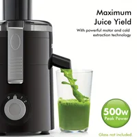 SiFENE Compact Centrifugal Juicer with 3-Speed Settings, Fast Juicer Machine for Fruit & Veggie, Easy to Clean, BPA Free, Black 2