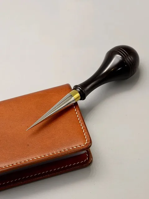 Punteruolo Per Pelle In Acciaio - Con Manico In Faggio, Per Lavorazione Cuoio E Riparazioni, 3mm - Foto 12