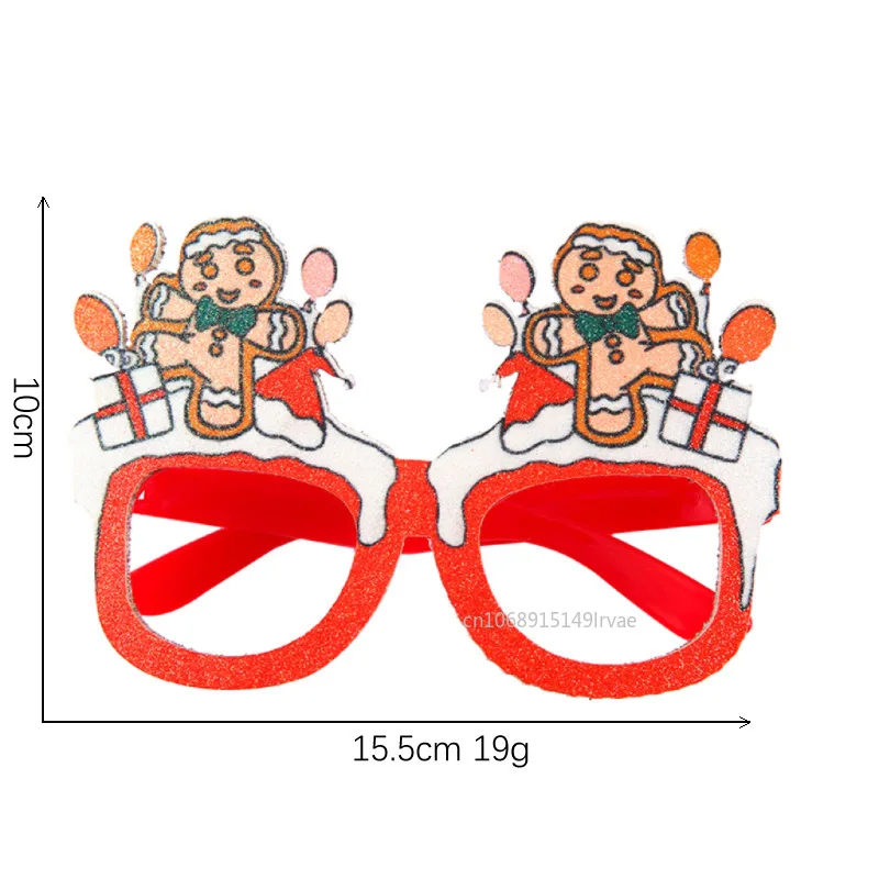 Christmas Glasses Frame Glitter Xmas Party Eyeglasses Christmas Costume Glasses Eyewear Party Favors Decorations for Kids