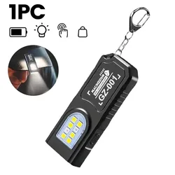 Rechargeable LED Keychain Flashlight - 550LM Portable Mini Torch with Magnet (Mini light B)
