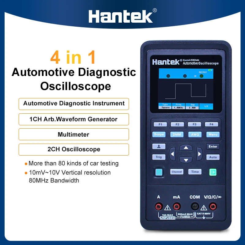 Hantek Digital automotive oscilloscope for cars 2D82 AUTO+multimeter