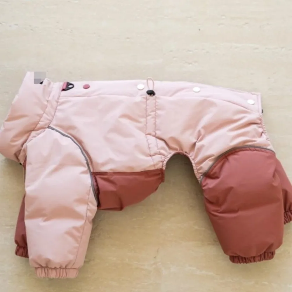 Four-Feet Dog Down Coat, Warm Dogs Pajamas Jumpsuit ,Winter Pet Clothes Greyhound Whippet Large Breeds,Button-On Puppy Jacket view 2