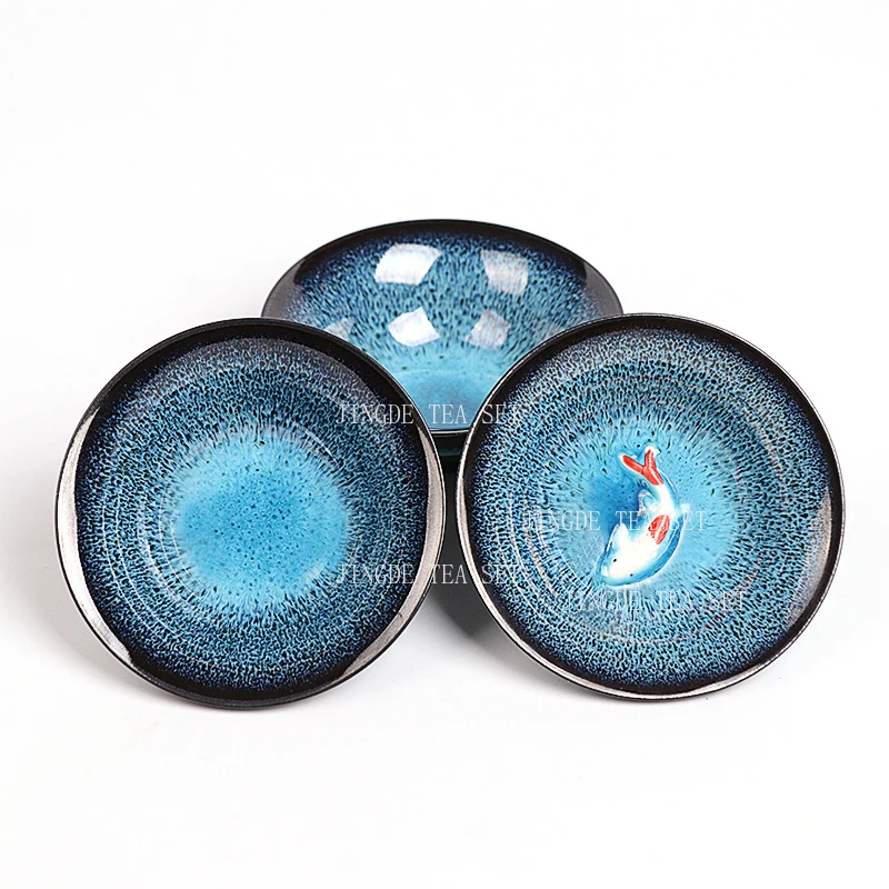 Kiln Transformed Tea Cup Household Ceramic Hat Cup Brushed Glaze Chinese Kung Fu Tea Set Drinking Utensils Tea Cups