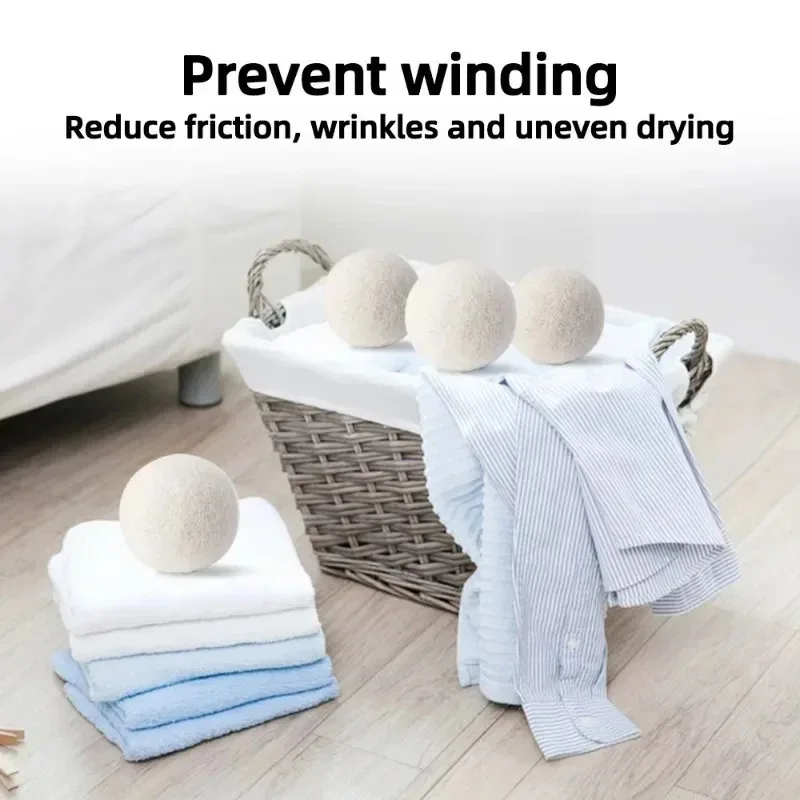 Wool Dryer Balls 6/1PCS 7cm Reusable Softener Laundry Ball Household Washing Balls Wool Dryer Washing Machine Accessories laundry ball