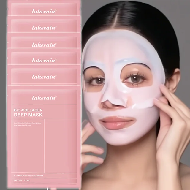 Bio-colagène véritable masque profond supplément collagène hydratant nuit masque hydrogel amélioration de l'élasticité minimisant les pores raffermissant 1