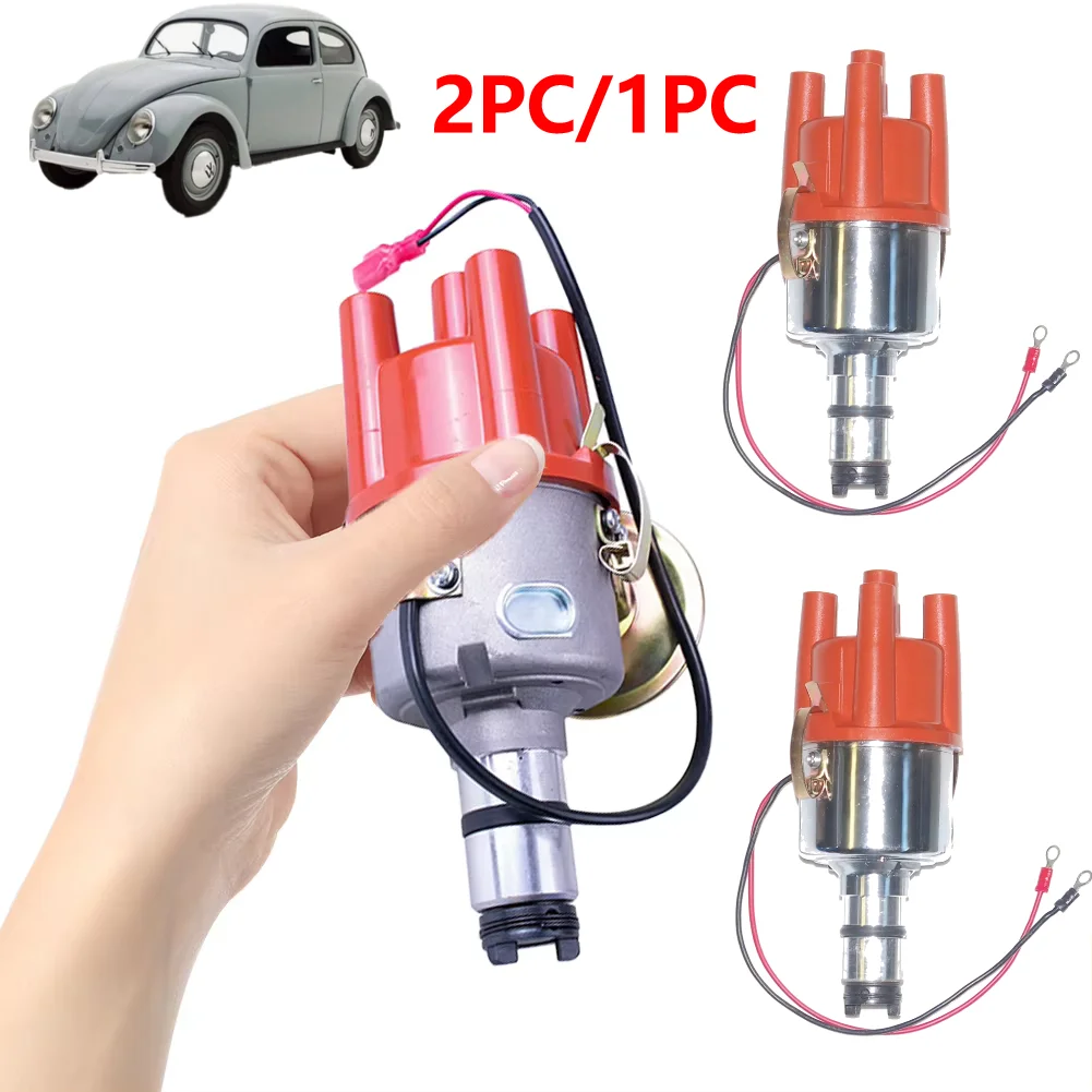 Electronic Ignition Kit 2/1PC Vacuum Advance Distributor with Ignition Replace 0231170034 for Beetle 1961-1979 Camper T2 BAY 1968-1979 Car Accessories