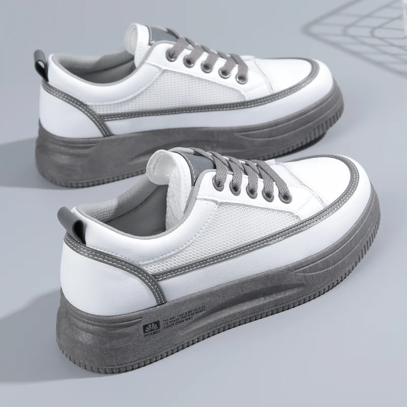 

Spring 2023 New All-match Sneakers Fashion Flat Running Shoes Women's Comfortable Mesh breathable thick bottom mesh casual