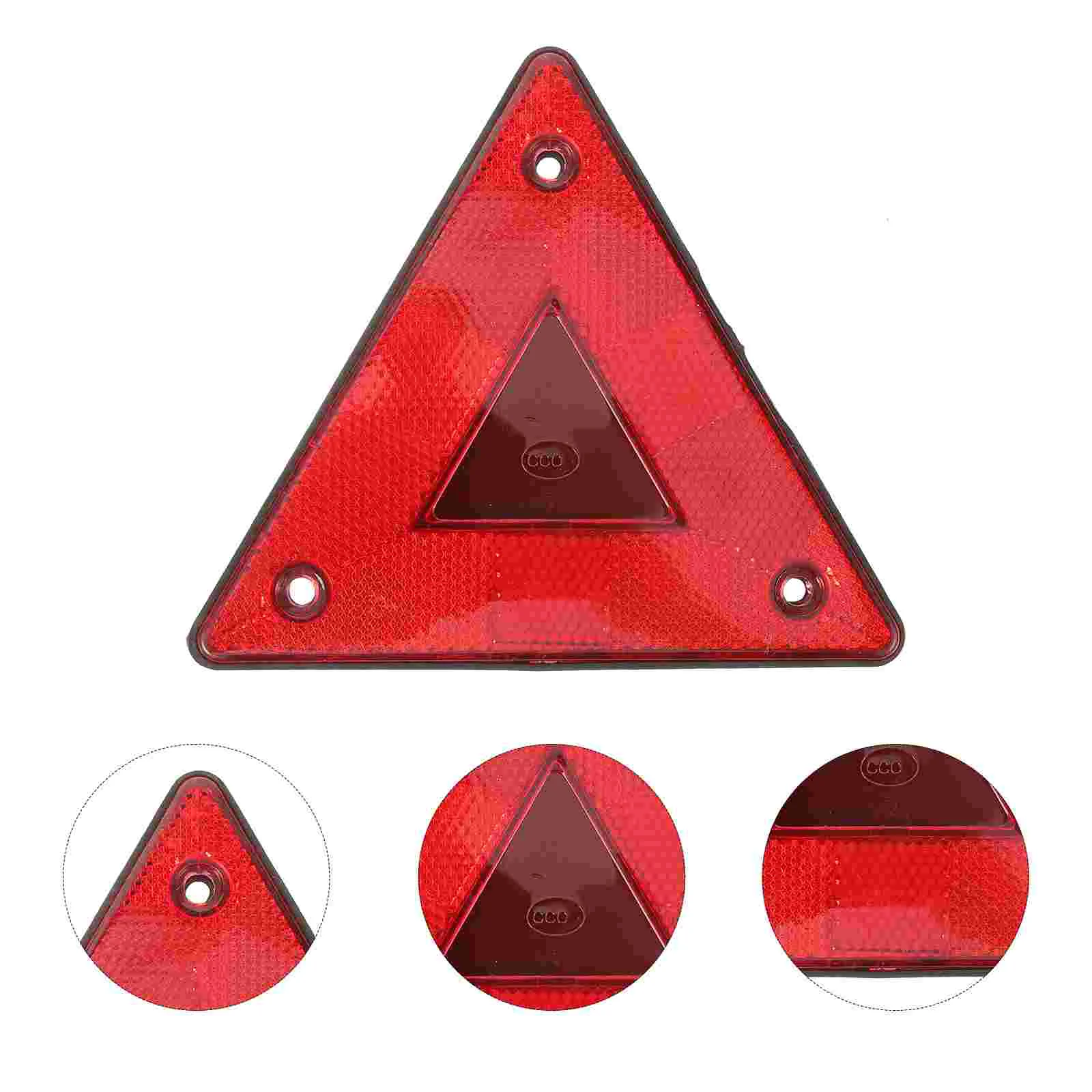 

6 Pcs Oil Tanker Reflector Triangle Vehicle Sign Emblems Car Slow Moving for Accessory Safety Reflective Warning