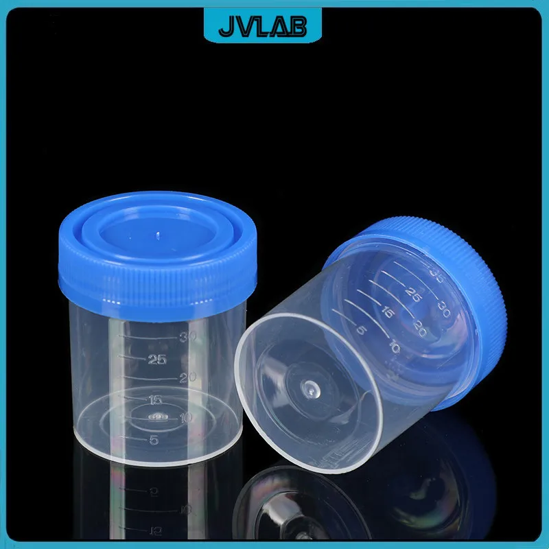 

Plastic Urine Container Cup 40 ml Plastic Vials Screw Cover Sputum Cup Height 45mm EO-Sterilized Individual Package 50/PK