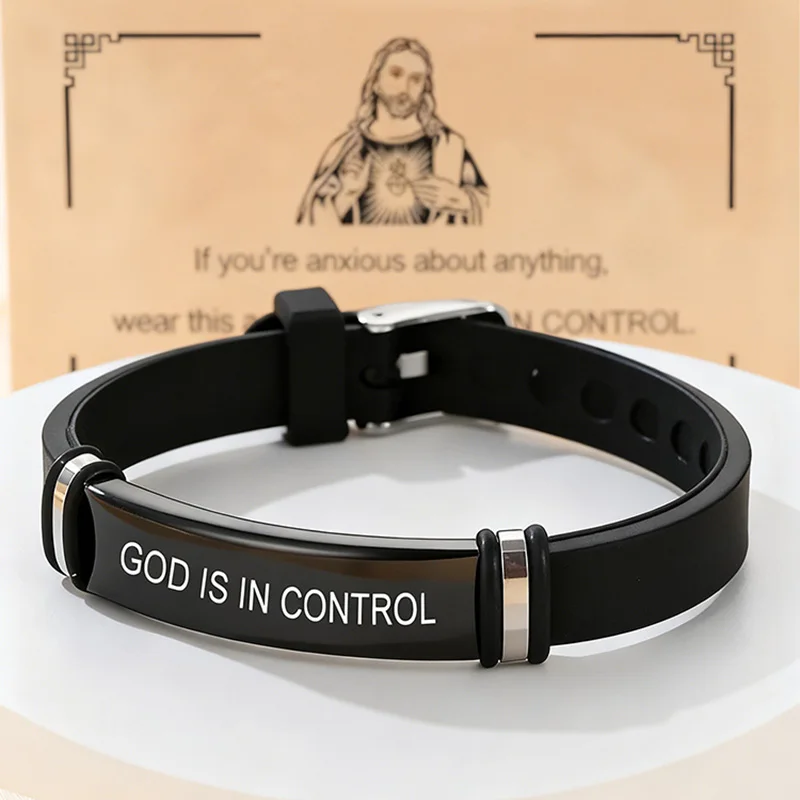 Inspirational Stainless Steel Adjustable Bracelet with Gift Card