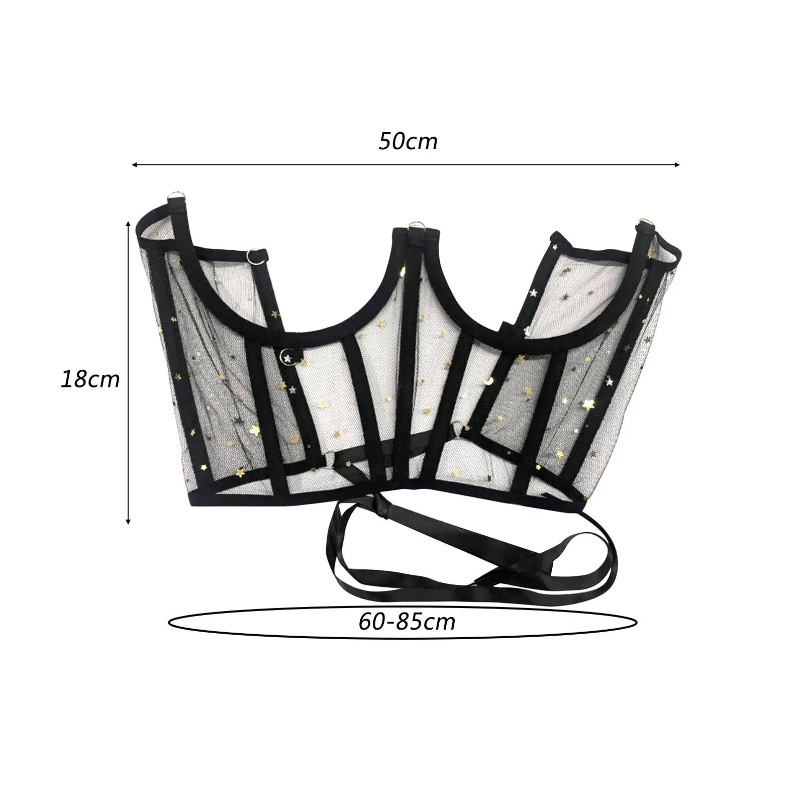 Lace up Corset for Women Wide Belt Waistcoat Push up Tie Back Waistband Adjustable Decorative Open Cup Underbust Corset Top