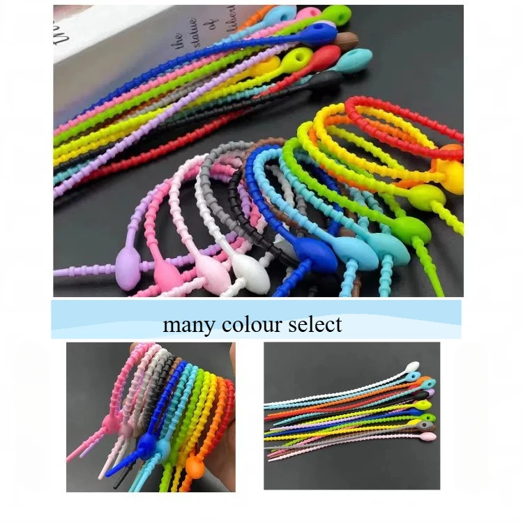 Cross-border DIY handmade silicone cable tie jewelry accessories doll keychain lanyard data cable storage winder