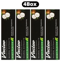 Enhanced Mint Flavor Activated Charcoal Toothpaste - Natural Whitening & Plaque Removal, Free from Artificial Colors (4Box)