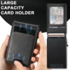 SUTENI Card Slot Wallet Flip Cover Luxury PU Leather Button card box Pressing The Button Automatically Ejects The Card 1