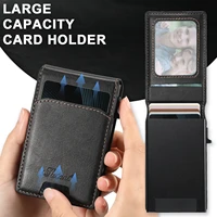 SUTENI Card Slot Wallet Flip Cover Luxury PU Leather Button card box Pressing The Button Automatically Ejects The Card 1