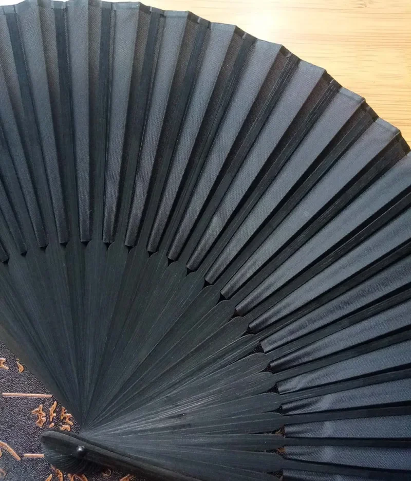 Vintage Chinese Style Folding Fans Kung Fu Fan Wedding Party Solid Color Pocket Hand Craft Dance Fan Home Decorative Fans