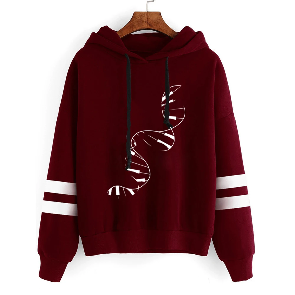 

Funny DNA Piano Print Female Sweatshirts Top Women Harajuku Fashion Hoodies Pullovers Oversize Hoody Long Sleeve Kawaii Hoodies