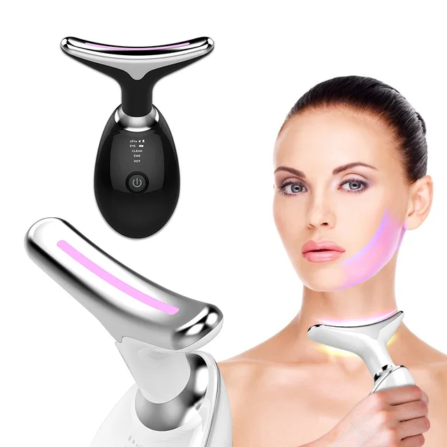 Face Neck Lift Beauty Device EMS Facial Massager LED Light Therapy Double Chin Remover Skin Rejuvenation Tightening Anti Wrinkle 1