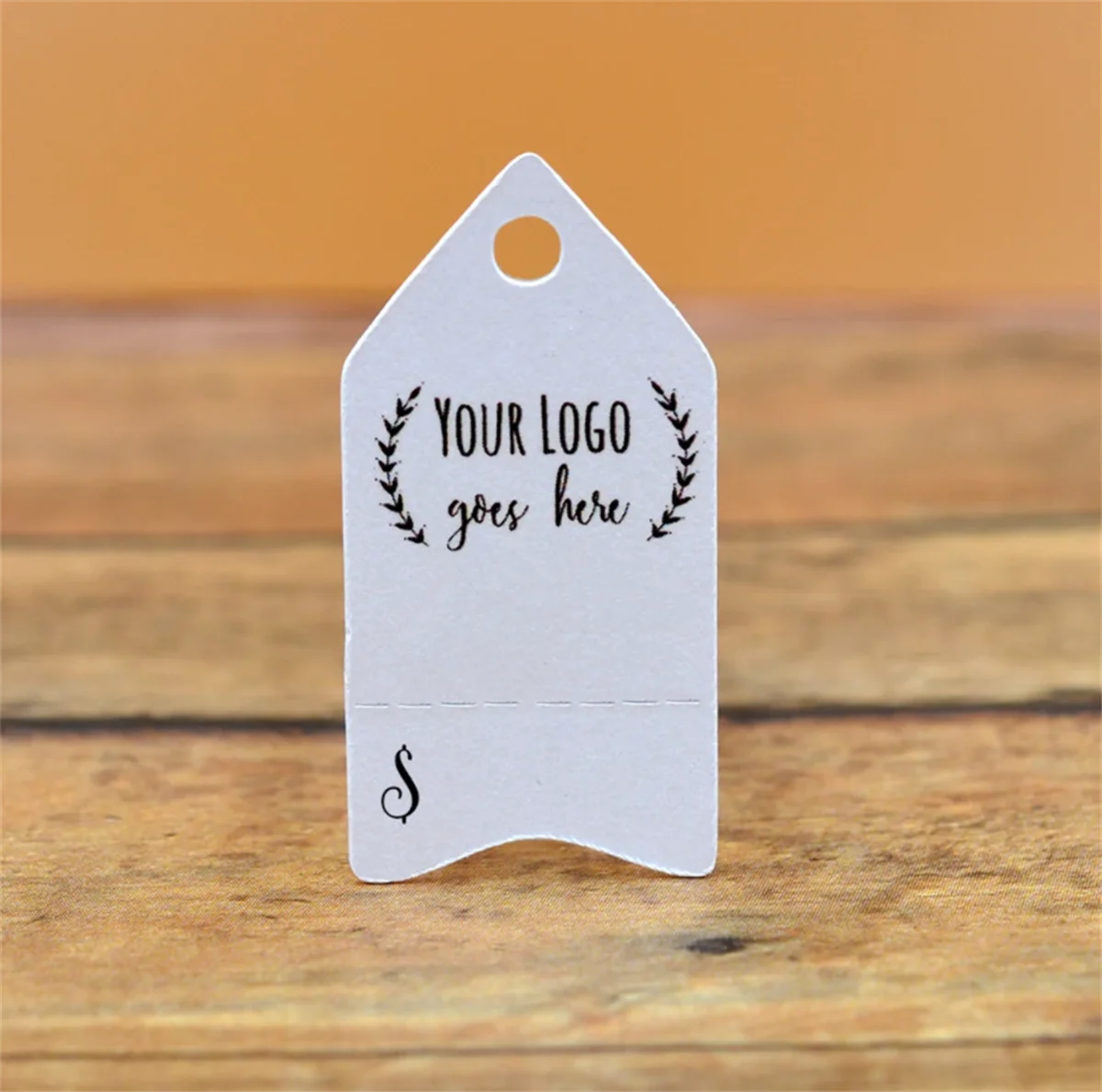 

50 шт Мини-перфорированная стрела | Оторвать | Пользовательские бирки | 0,75x1,5 дюйма, персонализированная с текстом логотипа-бирки для ювелирных изделий-ценники