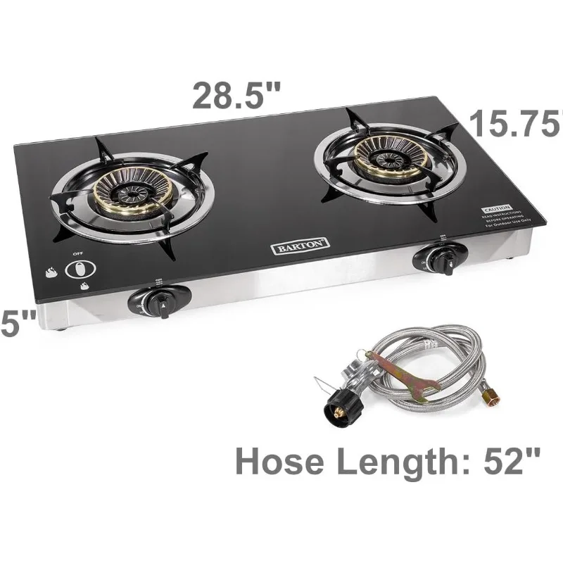 Portable Double Burner Outdoor Camping Cooktop