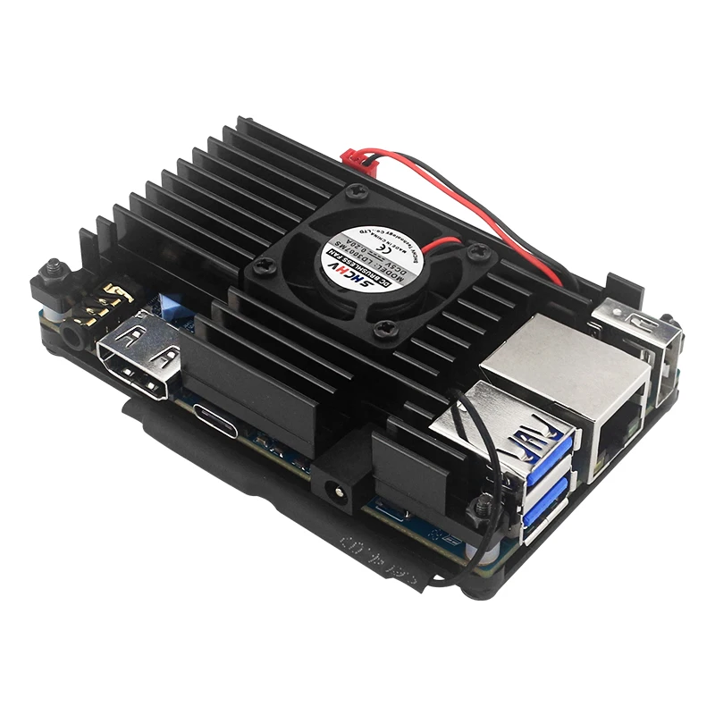 Orange Pi 3 LTS Aluminum Alloy Case with Fan Active Passive Cooling Enclouse Met