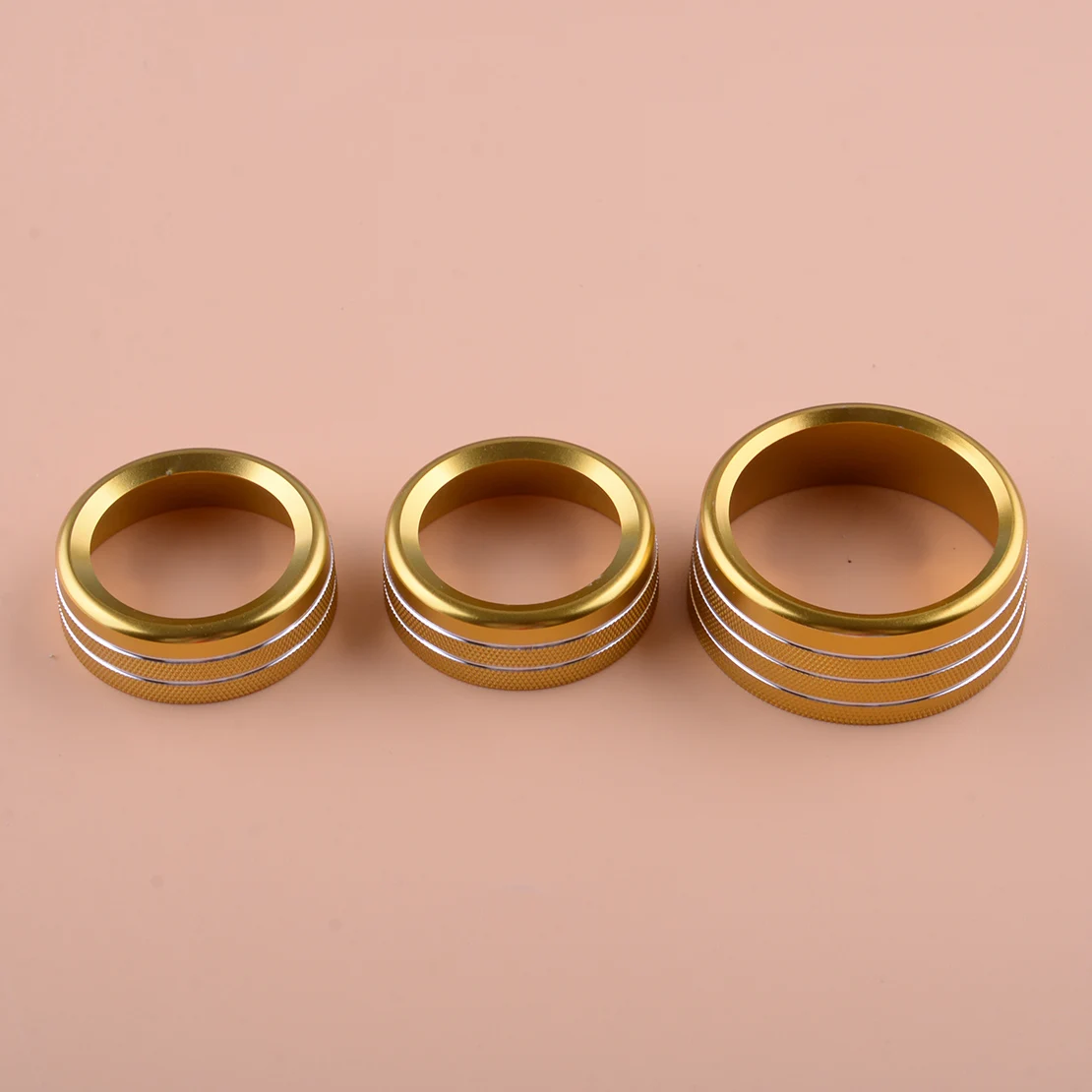 

3 шт./компл. центральная консоль A/C, ручка радиопереключателя, отделочное кольцо, крышка, алюминиевый сплав, золото, подходит для Dodge Ram 1500, 2013, 2014, 2015-2017